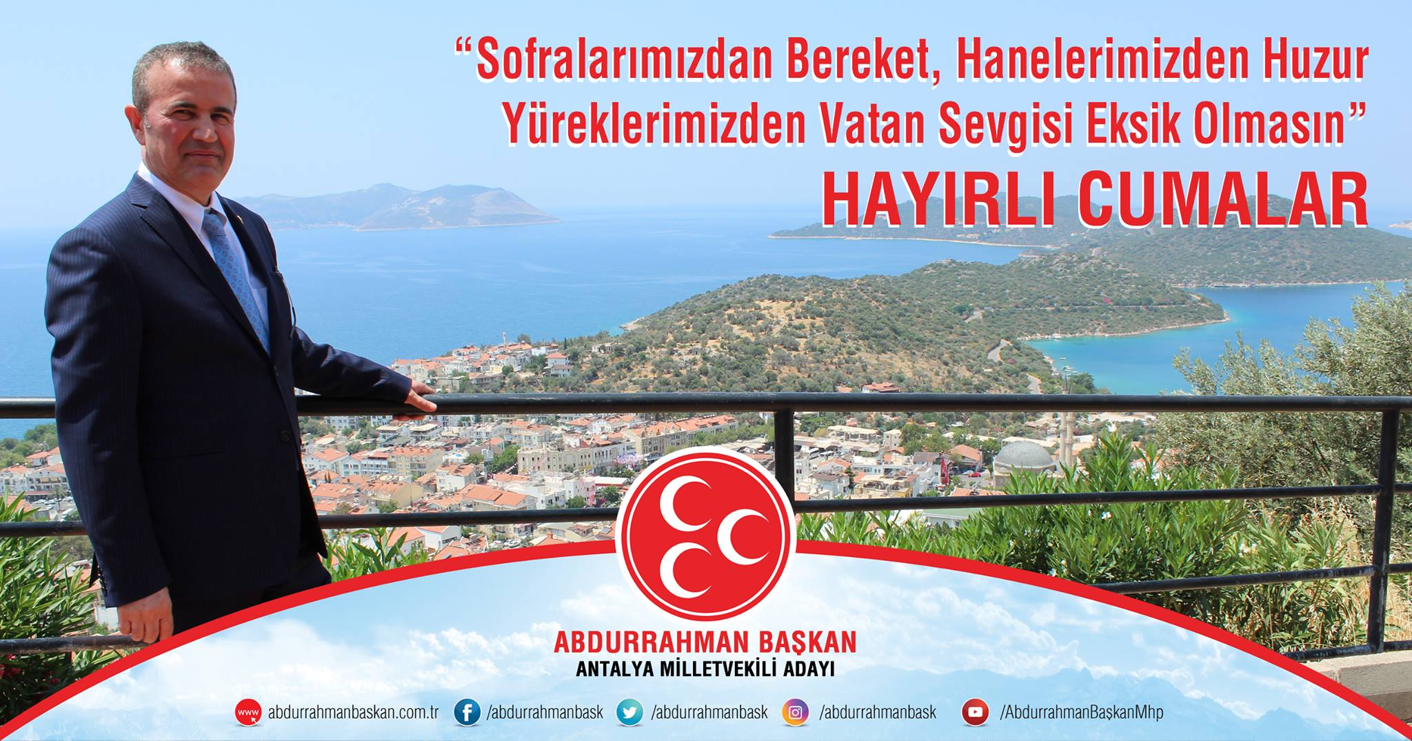 Sofralarımızdan bereket, hanelerimizden huzur, yüreklerimizden vatan sevgisi eksik olmasın. #HayırlıCumalar